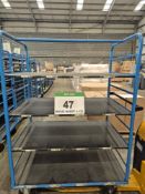 A EUROKRAFT Steel Framed Trolley, 1.8M tall x 800mm wide x 1240mm long with fitted Four Removable