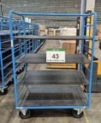 A EUROKRAFT Steel Framed Trolley, 1.8M tall x 800mm wide x 1240mm long with fitted Four Removable