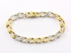 Panzerarmband, 750/ooo GG/WG, Brill.