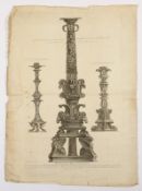 Piranesi, 4 Stiche Kandelaber, ungerahmt