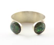Armreif, 925/ooo Silber, offen, Opale