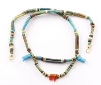 Kette im ägyptischen Stil, Schließe 750/ooo GG, neuzeitlich