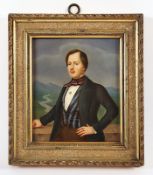 Bildplatte Herrenportrait, KPM Berlin, 1851