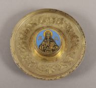 Hostiendose, Burse, Silber, vergoldet, um 1900