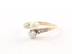 Diamaant-Perlring, 585/ooo GG, 3,1g