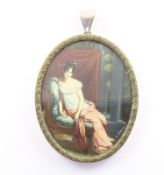 Bildnisanhänger, 925/ooo Silber, François Gérard (1770-1837), 