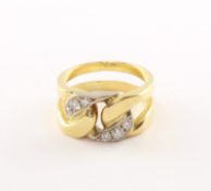 Brillantring, 750/ooo GG, Panzer, Brill., 14g