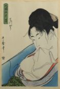 Farbholzschnitt, Kitagawa Utamaro (1753-1806), Prelude of Desire, Ôban