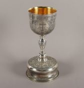 Messkelch, Silber, innen vergoldet, Russland, wohl 1954-58