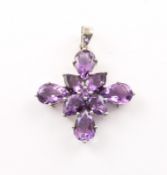 Amethystanhänger, 925/ooo Silber