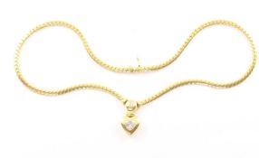 Collier, 750/ooo Gelbgold, Brillanten 0,09ct. und 1,07 ct.