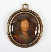 Miniaturportrait Louis XIV, Jean Petitot (1607-1691) zugeschrieben