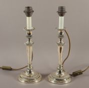 Paar einflammige Leuchter, 925/ooo, Smith, Tate & Co, Sheffield, 1817
