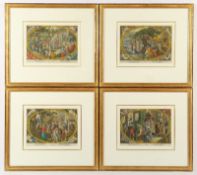 die vier Jahreszeiten, von Stradanus, Ph. Galle, um 1580, gerahmt