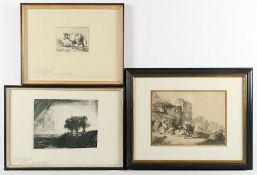 drei Altmeistergrafiken, Potter, Rembrandt, Landerer