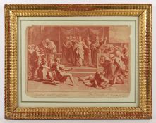 Der Tod des Ananias, Kupferstich, R.