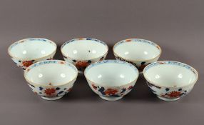 sechs Imari-Schalen, Porzellan, China