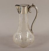 Karaffe, Glas, 925/ooo, Sheffield, 1894
