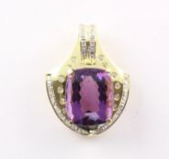 Amethystclipanhänger, 750/ooo GG, 