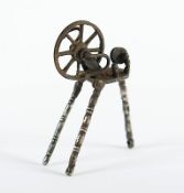 Miniatur-Spinnrad, Silber geprüft, Niederlande, 20.Jh.