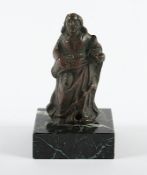 spätgotische Heiligenfigur, Bronze, wohl 16.Jh.