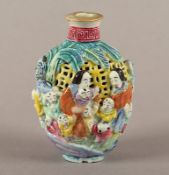 Snuff bottle, Porzellan, famille rose, China
