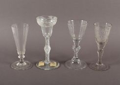 vier Barockgläser, diverse Provenienzen, 18.Jh.
