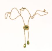 Feines Collier, 585/ooo GG, Peridot