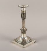 einflammiger Leuchter, Silber, Johann Friedrich Trana, Augsburg, 1785-87
