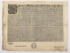 großr Einblattdruck, Erklärung der Reichsacht über den Kölner Kurfürsten Joseph Clemens Kajetan von