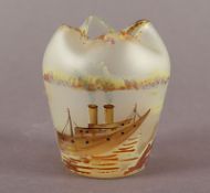 kleine Vase, Glas, Beyermann & Co., Haida, um 1910