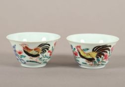 zwei Koppchen, Porzellan, famille rose, China, 18.Jh.