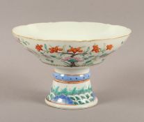 Fuß-Schale, Porzellan, famille rose, stem cup, China