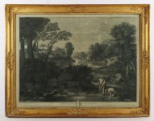 Poussin, Landschaft, Baudet, Kupferstich, R.