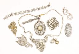 Konvolut Strass-Schmuck