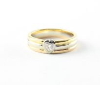 Ring, 750/ooo RG/WG, Diamant Herz