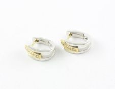 Brillantohrhänger, 750/ooo Gelb- und Weißgold, 0,14 ct.