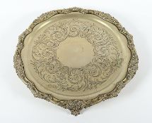 Tablett, versilbert, England, E.19.Jh.