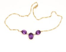 Amethyst-Collier, 585/ooo GG, Brill.