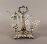 Gewürzmenage, Silber, deutsch, 19.Jh.