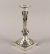 einflammiger Leuchter, Silber, Johann Friedrich Trana, Augsburg, 1785-87