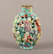 Snuff bottle, Porzellan, famille rose, China