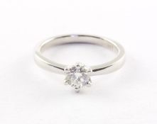 Brillantring, 585/ooo WG, 0,35 ct.