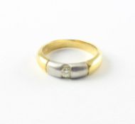 Brillantring, 750/ooo GG/Platin