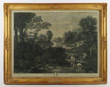 Poussin, Landschaft, Baudet, Kupferstich, R.