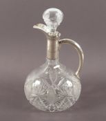 Karaffe, Glas, Silber, deutsch, um 1920/30