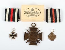zwei Miniaturen und ein Frontkämpferehrenkreuz,
