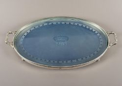 Tablett, Metall, Glas