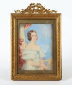 Portrait einer Frau in Standbilderrahmen,