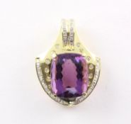 Amethystclipanhänger, 750/ooo GG, 